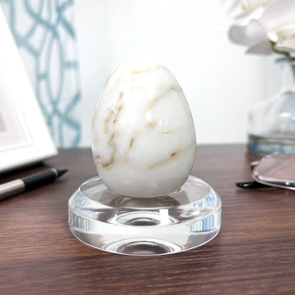 Plymor 3" W x 3" D Clear Round Egg/Sphere Base (1.5" Hole) (2 Pack) - size: 3" x 3" x 0.75"