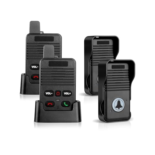 Doorbells, Full Duplex Wireless Doorbell with Intercom 1000ft Range - size: 2 Receiver+2 Transmitter