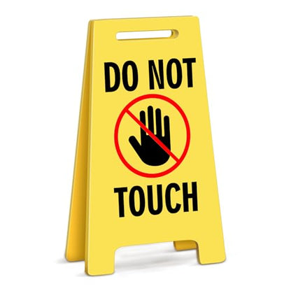 Funny Office Desk Accessories Decor DO NOT TOUCH Acrylic Mini Floor Do Not Disturb Sign Funny Cute Gag Office Decorations Gifts for Work Women - style: DO NOT TOUCH