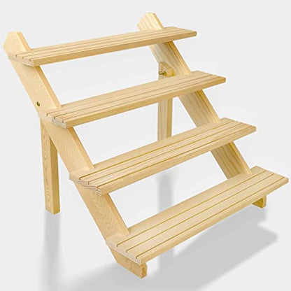Display Riser, Earring Display Stands,Organizer For Vendor(4tier) - color: Log-4tier
