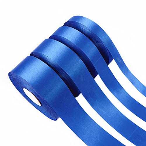 Blue Satin Ribbon 1 Inch for Gift Wrapping, 50 Yards in Length - color: Sapphire Blue, size: 1"