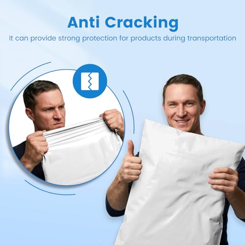 Metronic Poly Mailers 19x24 500PC Large Shipping Bags for Business White - color: White, size: 19x24 500PC