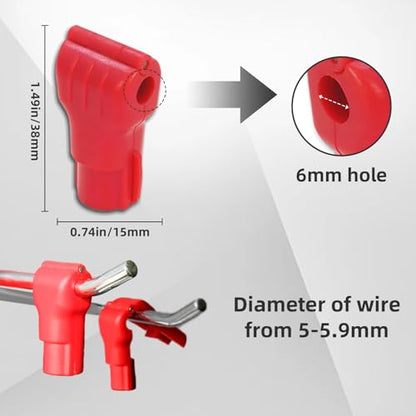 100 Pcs Peg Hook Stop Lock, Prevent The Sweep Theft of Anti-Theft Pegboard Display Products on Wire Peg Plastic Red Security Lock, Retail Shop Anti-Theft Display(4MM)