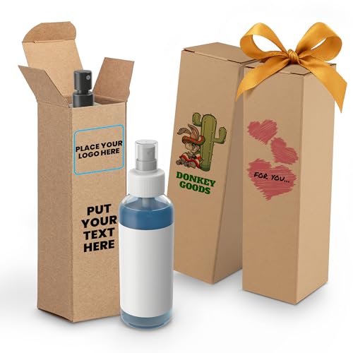 MT Products Tuck Top Kraft Custom Printed Gift Boxes 2" x 2" x 7" - Personalized Gift Box - Pack of 5-100