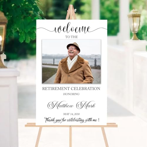 Personalized Retirement Celebration Welcome Sign, Rustic Retirement Luncheon Welcome Sign, RetiRement Celebration Party Signs, RetiRement Décor #6 - color: #Version 6
