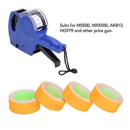 Tyenaza Pricing Labels, 15000 Pieces, Orange, Compatible with M5500, MX5500, AK813, HG979, 21x12mm, Strong Adhesive, Visible, Marking Coding Price Gun Labels - color: Orange