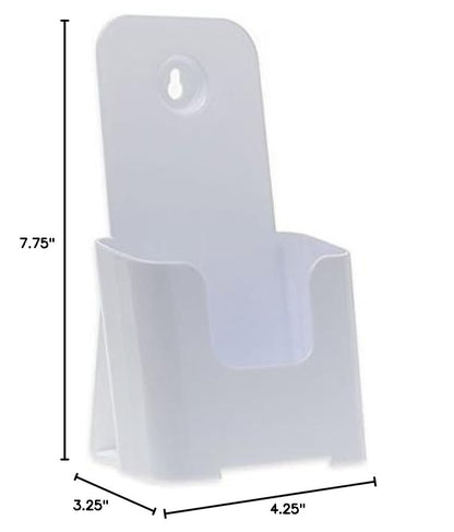 Source One Tri Fold Brochure Holder 4X9 (1 Pack, White) - color: White, size: 1 Pack