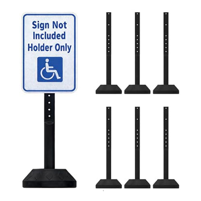 BESEA 6 Pack Portable Sign Stands, 41" Heavy Duty Outdoor Sign Stands