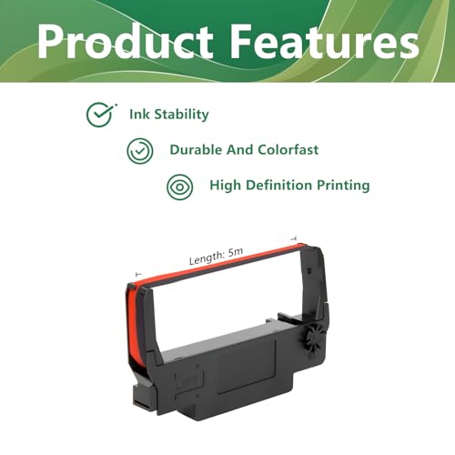 6X Yuanqimm ERC-30 ERC-34 ERC-38 B/R Ribbon Black and Red Ink Cartridge