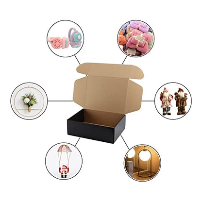 Hoikwo 20 Packs Black 12x9x4 Medium Shipping Boxes - color: Black(Glossy), size: 12x9x4-20 Pack