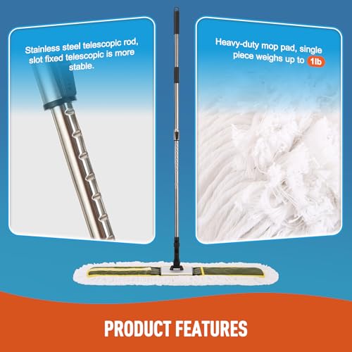 CLEANHOME 36" Commercial Dust Mop for Hardwood Floors, Tile, Laminate