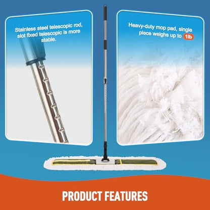 CLEANHOME 36" Commercial Dust Mop for Hardwood Floors, Tile, Laminate