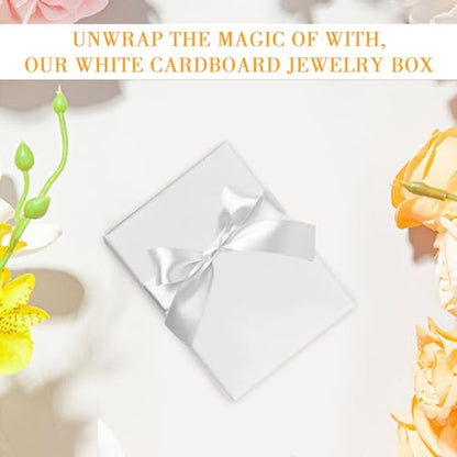 Cardboard White Jewelry Gift Boxes 10 Pack 3.08x2.3x1.1 inches, its apply to rings, earrings，brooch - color: White, size: 3.08 x 2.3 x 1.1 inches (Pack of 10)
