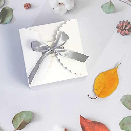 WEWILUCK Small White Gift Boxes with Lids, 10 Party Favor Boxes, 4.75 Inch - color: White-Medium(4.75"x4.75"x3.53"), size: Medium(4.75"x4.75"x3.53")