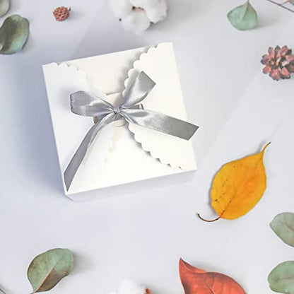 WEWILUCK Small White Gift Boxes with Lids, 10 Party Favor Boxes, 4.75 Inch - color: White-Medium(4.75"x4.75"x3.53"), size: Medium(4.75"x4.75"x3.53")