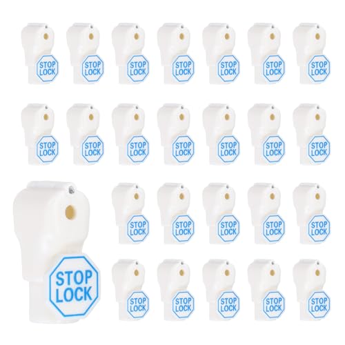 50Pcs Peg Hook Locks (4mm) PC Magnet Anti-Theft Pegboard Display Hook Locks Security Red Stop Tools, Fits Retail Shop/Shopping Center/Garage Tools, White - color: White, size: 4mm