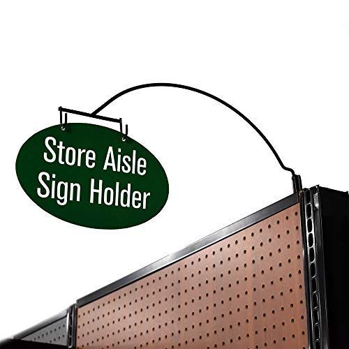 Arched Magnetic Store Aisle Sign Holder, Department Walkway Section Marker & Labeler for Gondola Shelving, 5 Pack (5 Magnetic Bases & 10 Sign Holding Arms) - size: 5 Pack, style: Double Sided, 2 Arms