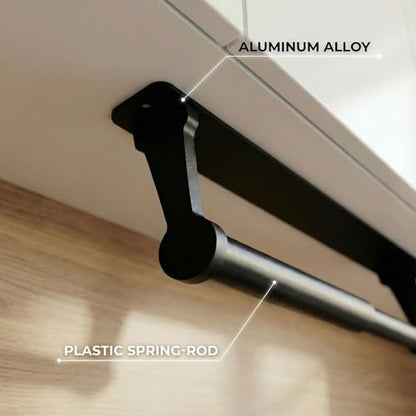 Paper Towel Holder - Self-Adhesive or Drilling, Black, Wall Mounted, Kitchen Roll Dispenser Under Cabinet or Inside Cabinet - color: Black