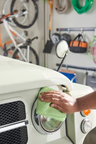 Quickie Cleaning 32-Pack Microfiber Cleaning Cloth 14"x14" inch Green All-Purpose Towel/Wiper for Multi-Purpose Indoor/Outdoor Cleaning/Dusting/Polishing on Kitchen/Bathroom/Auto Surfaces - size: 14 inch x 14 inch, style: 32 Pack