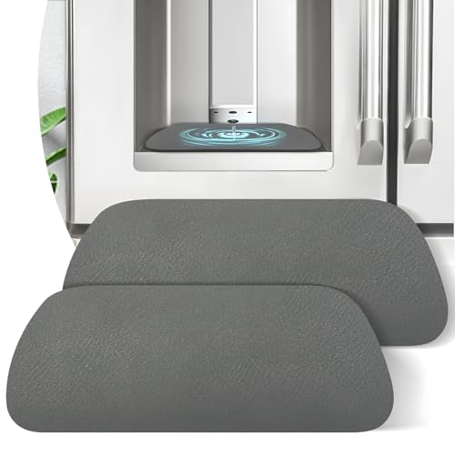 LOPNUR 2 Pack Refrigerator Drip Tray Catcher, Large 9"x3.1" Trapezoid, Grey - color: Grey, size: Trapezoid - 9"x3.1"