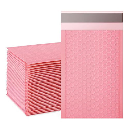 packbabol Bubble Mailers, 4x7 Inch Padded Bubble Mailers Pack of 50 Bubble Envelopes Opaque Self Seal Adhesive Waterproof Bags for Shipping and Packaging (Pink, 4x7-50) - color: pink, size: 4x7-50Pc