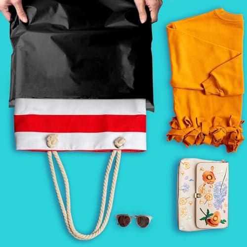 Metronic Poly Mailers 19x24 500PC Shipping Bags for Clothes Small Business - color: Black, size: 19x24 500PC