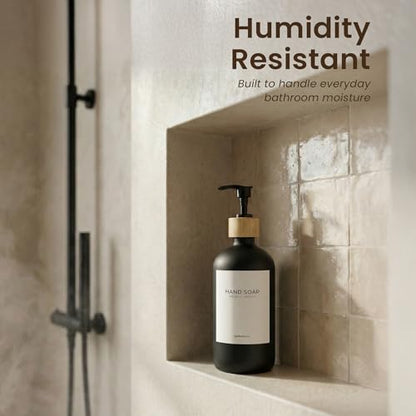 Maisonovo Dish Soap Dispenser - Black Soap Dispenser Black Bamboo Pumps - color: Black Black