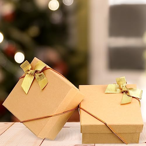60 Pcs Elastic Bows for Gift Boxes Wrapping 15.74 Inches - color: Gold