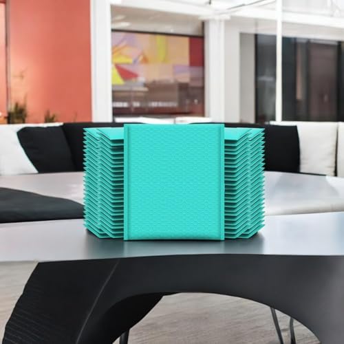 iMBAPrice 100-Pack #4 (9.5" x 14.5") Premium Hot Teal Color Self Seal Poly Bubble Mailers Padded Shipping Envelopes (Total 100 Bags) - color: Teal Poly Bubble, size: 9.5"x14.5" Poly (100 Envelopes) Value Pack