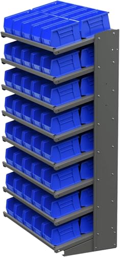 Akro-Mils 30237 AkroBins Plastic Storage Bins, 9"x6"x5", Blue, 12-Pack - color: Blue