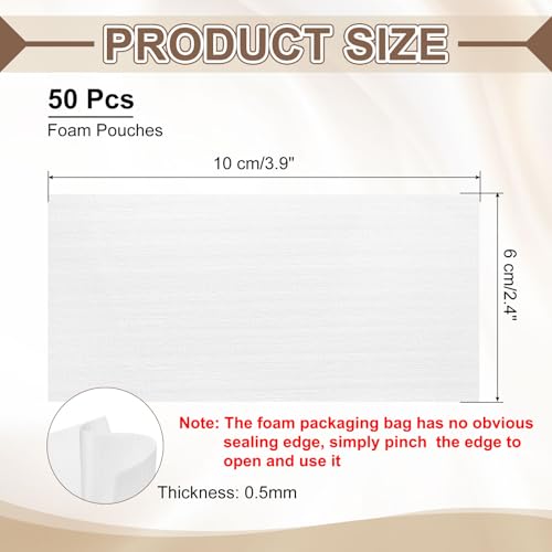uxcell 50 Pcs Cushion Foam Pouches, 4" x 2" Cushioning Packing Supplies Cushioning Foam Padding Sheets for Moving and Packaging Dishes, China, Books, Photo Frame - size: 10 x 6 cm/3.9 x 2.4 inches