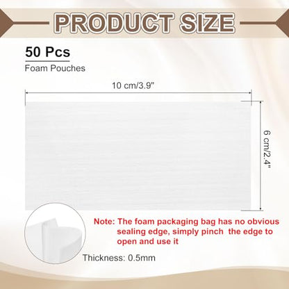 uxcell 50 Pcs Cushion Foam Pouches, 4" x 2" Cushioning Packing Supplies Cushioning Foam Padding Sheets for Moving and Packaging Dishes, China, Books, Photo Frame - size: 10 x 6 cm/3.9 x 2.4 inches