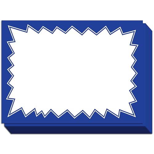 Sale Signs for Retail Stores 50pcs, 5.5" x 7.5" - color: Blue, size: 5.5" x 7.5"
