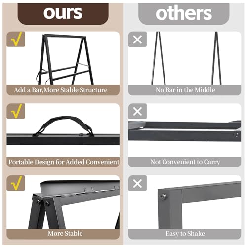 4 Pcs 24 x 36 Inch A Frame Sidewalk Signs, Double-Sided Sandwich Boards
