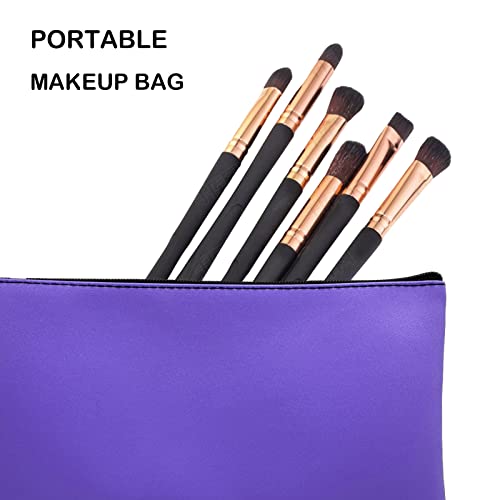 Zippered Security Bank Deposit Bag, PU Leather Cash and Coin Utility Pouch Bank Envelopes with Zipper (Sky blue) - color: Sky blue
