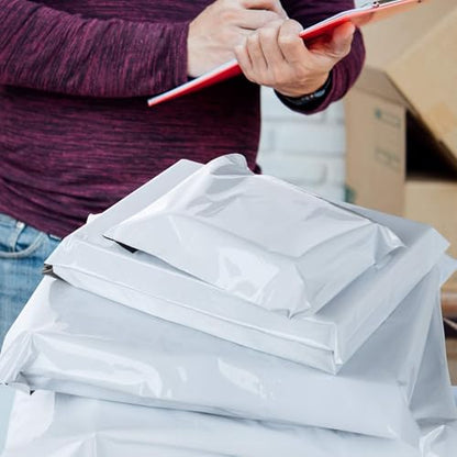 25pcs 19.6x26" White Poly Mailers - Heavy Duty Self Seal Shipping Bags, Waterproof for Clothing, Small Business Mailing - color: White, size: 19.6''x26'' (25pcs)