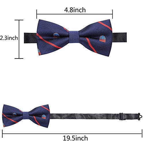 AUSKY 8 PACKS Elegant Adjustable Pre-tied Bow Ties for Men Boys (1&4&5&6&8 Pack for option) - color: J