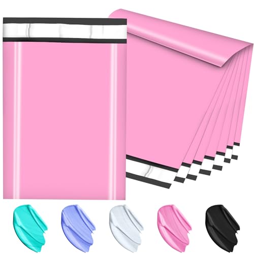 Poly Mailers 10x13 Inch 200 Pcs, Pink Shipping Bags, Mailing Envelopes with Self Seal Adhesive Strip, Waterproof and Tear-Proof Poly Bags for Non-Fragile Items - color: Sakura Pink, size: 10x13 200PC