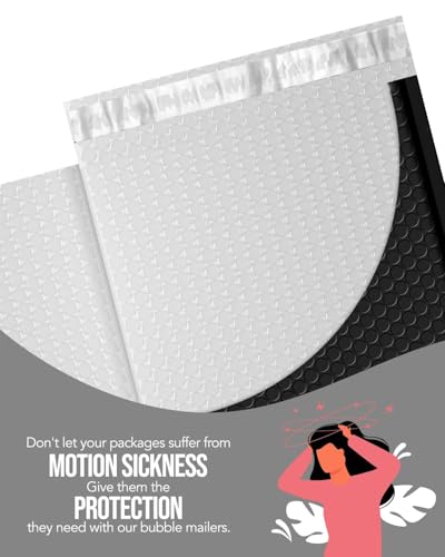 GSSUSA Large Bubble Mailers 10.5x16 Inch 500 Pack Black Padded Envelopes - color: Black, size: 10.5X16 500pc