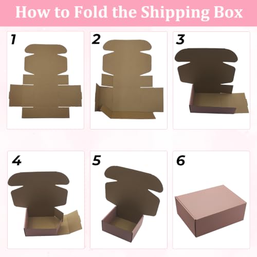 Pink Shipping Boxes 24 Pack 8x6x2 inches, Corrugated Cardboard Mailer Boxes - size: 8x6x2 Inch-24 Pack
