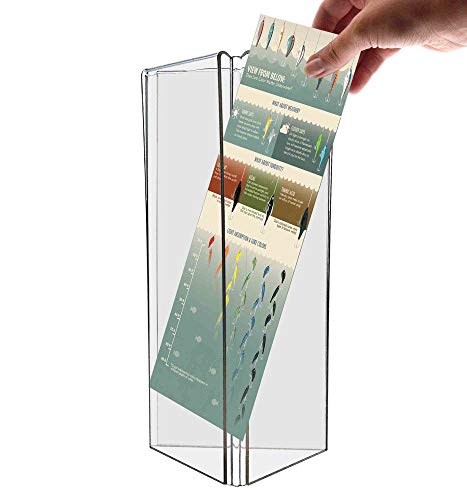 Sign Holder 4" x 9" Three Sided Table Tent POP Signs Restaurant Menu Display Frame Materials Tall Clear Acrylic Display Countertop Printed Material Advertisements Drink Specials by Marketing Holders - size: 4" x 9"