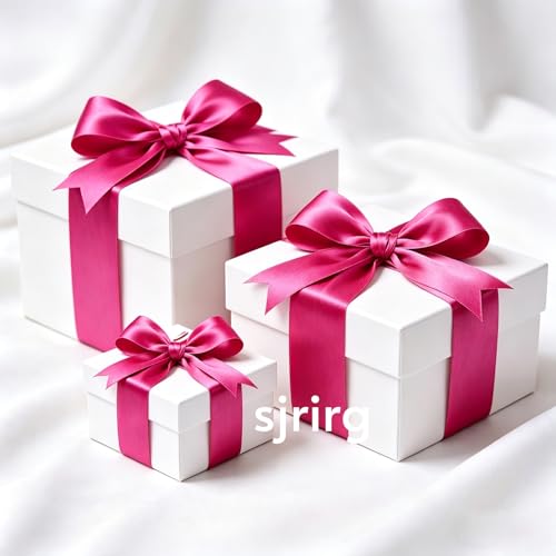 1 Inch Magenta Satin Ribbon 50 Yards Single Face Polyester - color: Magenta, size: 1 inch