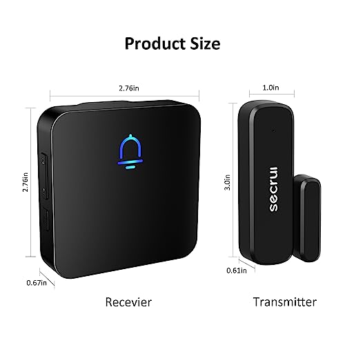 SECRUI Wireless Door Chime for Home Door Opening & Business Entering - size: 2 sensor 1 receiver