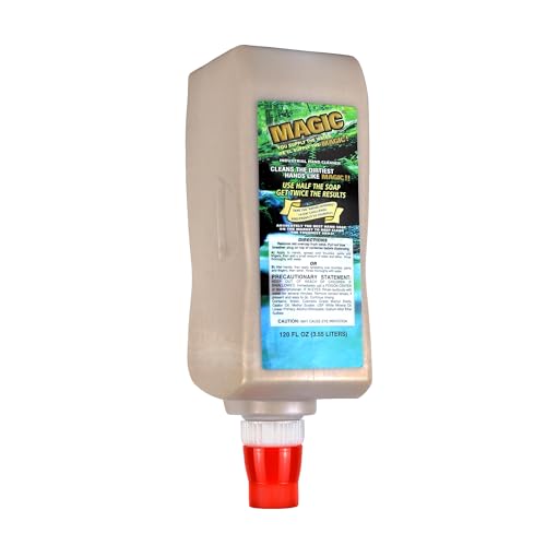 Zenex Magic Hand Soap & Push-Style Dispenser Bundle - 3.55L Industrial Hand Cleaner with Walnut Shell Scrubbers & Wall Mounted Dispenser | Moisturizing | Remove Grease & Grime | Easy Install