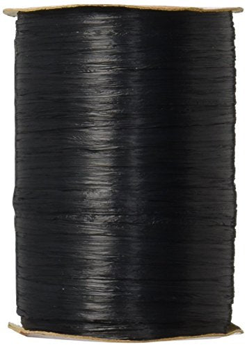 Berwick Wraphia Matte Rayon Craft Ribbon, 100-Yard Spool, Black, 7MM - color: Black, size: 7MM