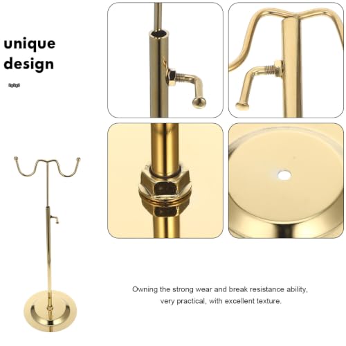 Adjustable Height Handbag Display Stand Metal Purse Organizer for Store Counter Lightweight Handbag Hanger for Retail and Home Use Space-Saving Design for Bag Shops and Wardrobe