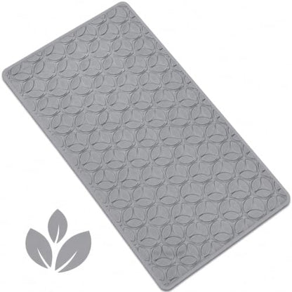 Non-Slip Rubber Bathtub Mat with Suction Cups, 16 × 28 Inch (Gray) - color: Gray, size: 28" x 16" (Rectangular)