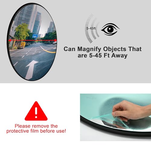 32" Convex Traffic Mirror, Outdoor Driveway Security Mirror