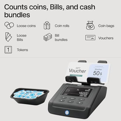 Safescan 6175 Money Counter Scale for Fast Coin and Bill Counting