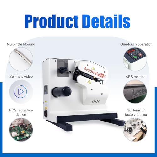 High-Speed Air Cushion Machine for Packaging & Shipping 3-Second Preheat, 26ft/min Maker with 328ft Air Pillow Film Roll,LA-E4C